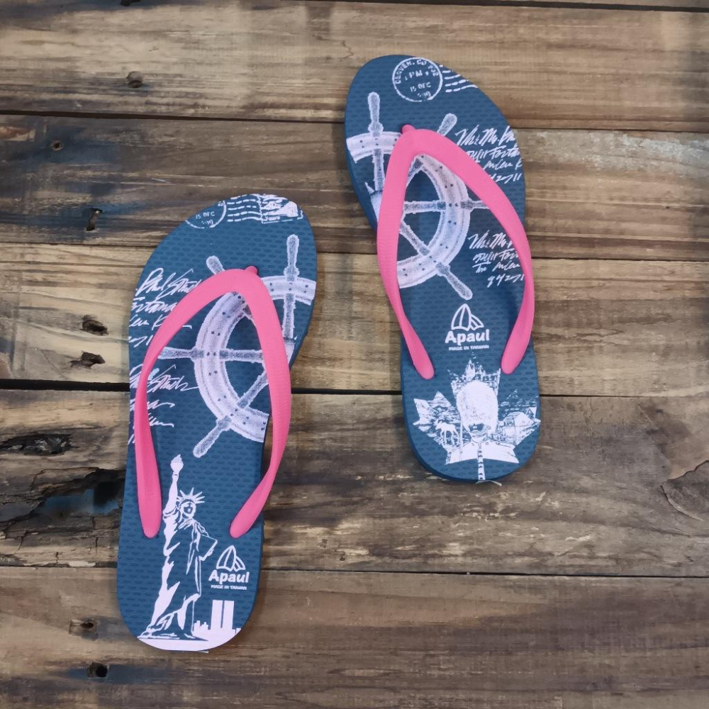 【APAUL雅鉑】31512- 多色 人字拖 Q彈底人字拖 個性風人字拖-細節圖2