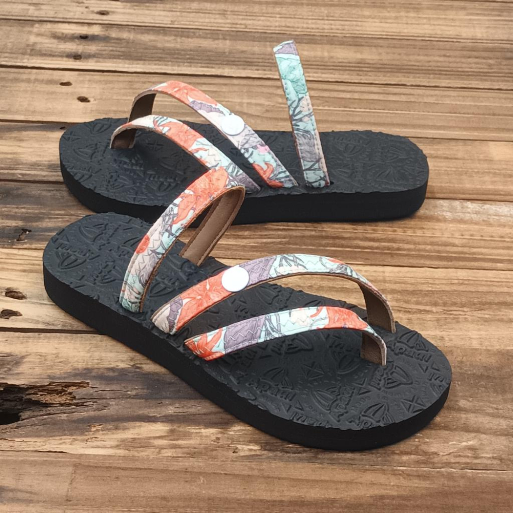 【APAUL雅鉑】52305-3 花圖騰/黑 多色涼拖鞋 手作涼拖鞋 經典涼拖鞋 限定男女款涼拖鞋-細節圖4