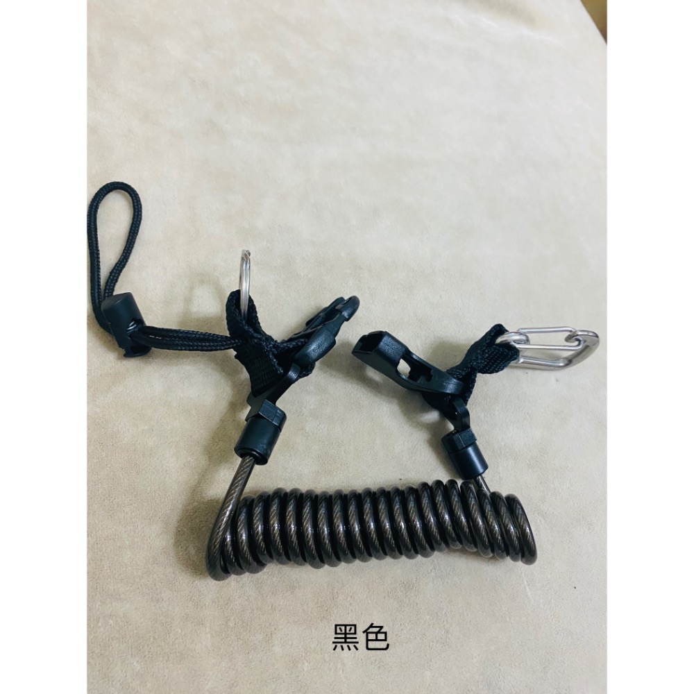 濳傢◖現貨◖相機 潛水 釣魚 不銹鋼彈簧扣 QQ繩 潛水快卸扣 失手繩-細節圖2