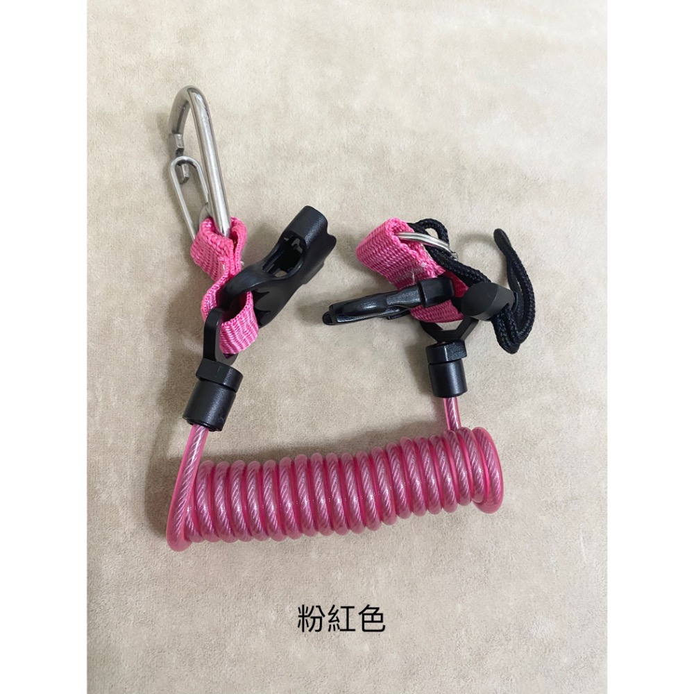 濳傢◖現貨◖相機 潛水 釣魚 不銹鋼彈簧扣 QQ繩 潛水快卸扣 失手繩-細節圖5