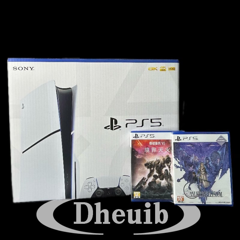 【現貨速發】二手 PS5 1218A SONY原廠光碟版主機+全新 PS5 機戰傭兵6、女神戰記遊戲片-細節圖2