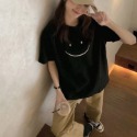 ⭐12小時火速出貨⭐<現貨>微笑刺繡基本款大學T-規格圖6