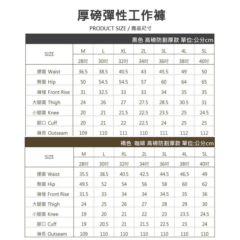 KASO 高磅防割彈性工作褲 真厚款 經典熱銷 耐磨推薦 多口袋工作褲 長褲 男 女 6536-細節圖11