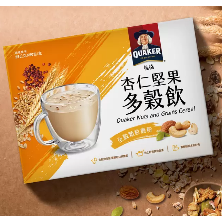 ✨好市多現貨✨桂格 杏仁堅果多穀飲 25公克 X 50包-細節圖2