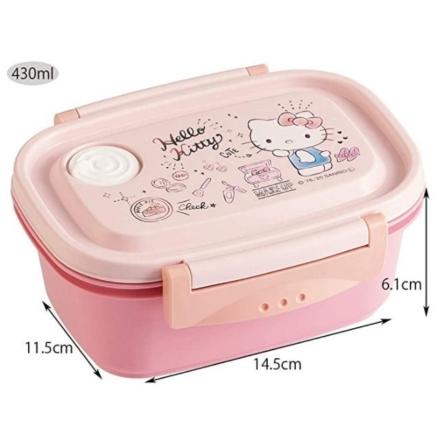 日本代購 skater  日本製 卡通系列 輕量方形雙面扣便當盒(S) XPM3 保鮮盒 430ml-細節圖7