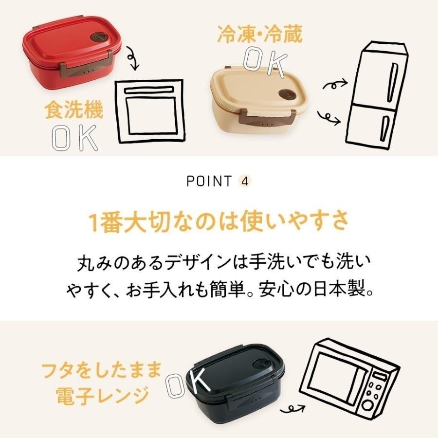 日本代購 skater 卡通系列 輕量方形雙面扣便當盒(M) XPM4 保鮮盒 550ml 日本製-細節圖5