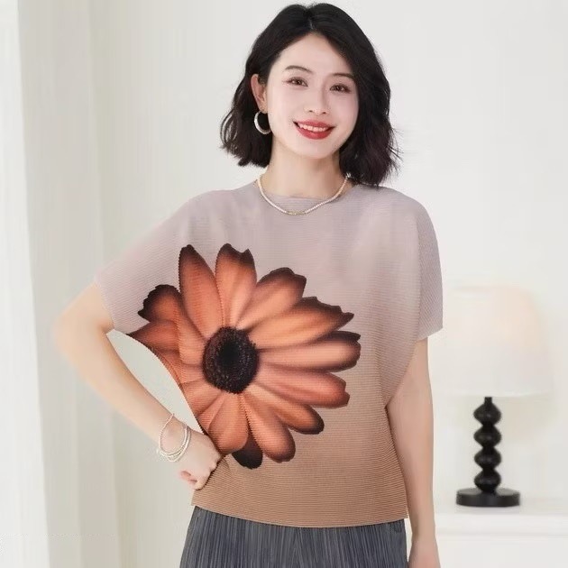 駝色漸層太陽花