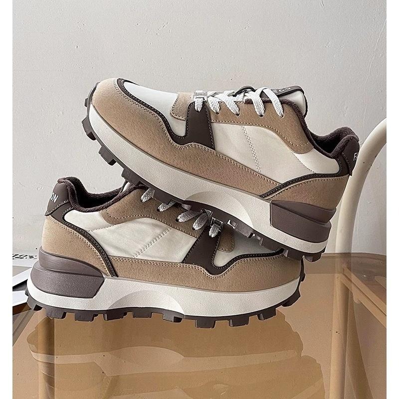 TATA【現貨➕預購】追加到貨 質感100分 美拉德撞色老爹鞋 出門必備款 百搭休閒款 休閒布鞋 厚底布鞋 增高布鞋-細節圖3