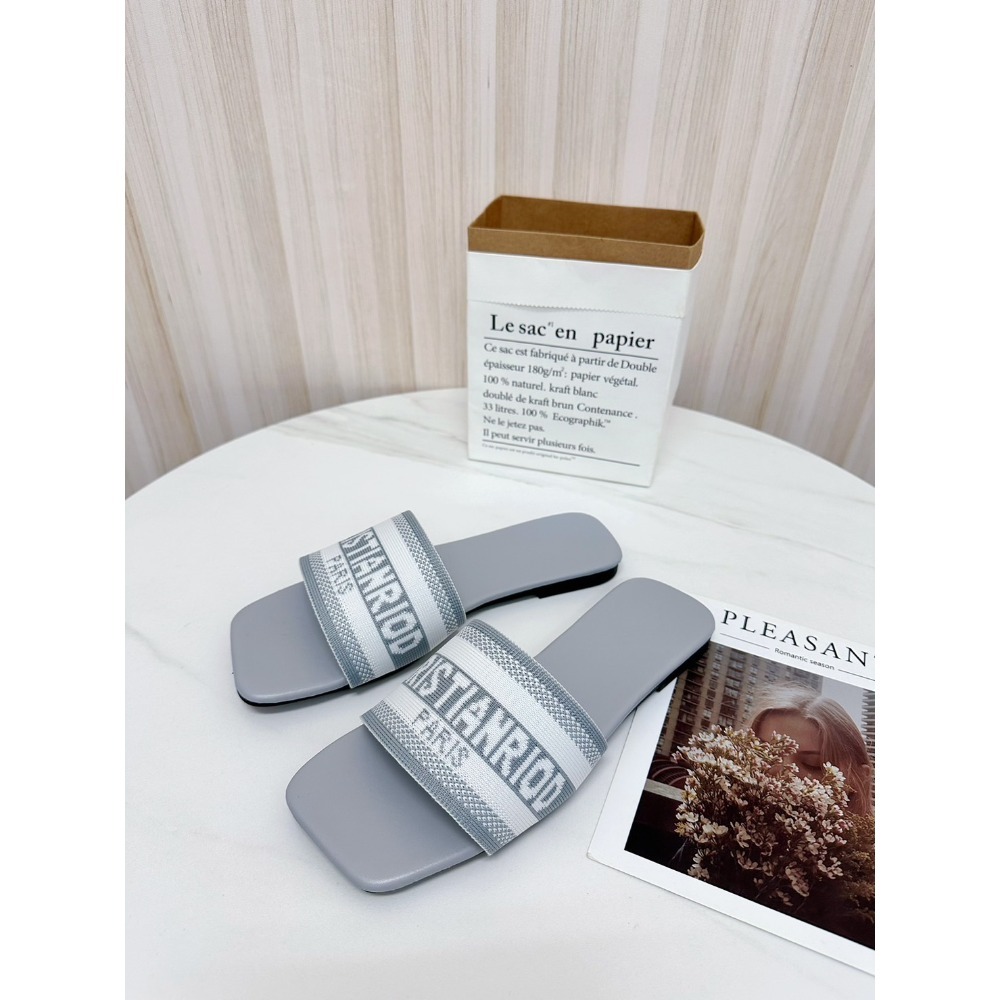 TATA【現貨➕預購】大尺碼⭐️2023年初夏新款 超美仙女風 ins爆款網紅新潮百搭外穿拖鞋 外出一字露趾平底拖-規格圖8