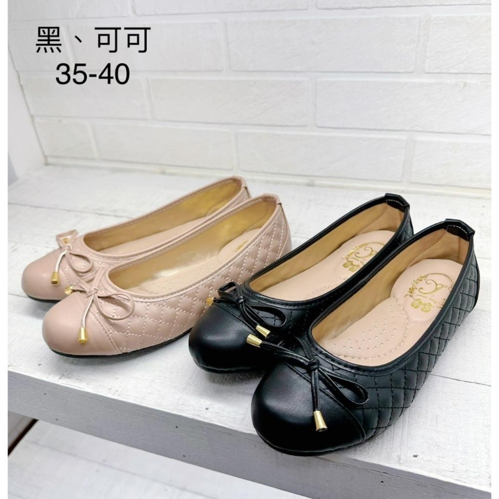 TATA【現貨➕預購】MITTD台灣製造 小香風百搭款娃娃鞋 格紋豆豆鞋 小蝴蝶結淑女鞋 乳膠軟底-細節圖2