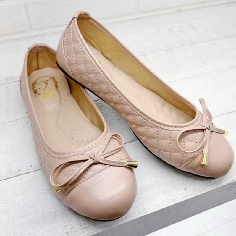 TATA【現貨➕預購】MITTD台灣製造 小香風百搭款娃娃鞋 格紋豆豆鞋 小蝴蝶結淑女鞋 乳膠軟底-細節圖3