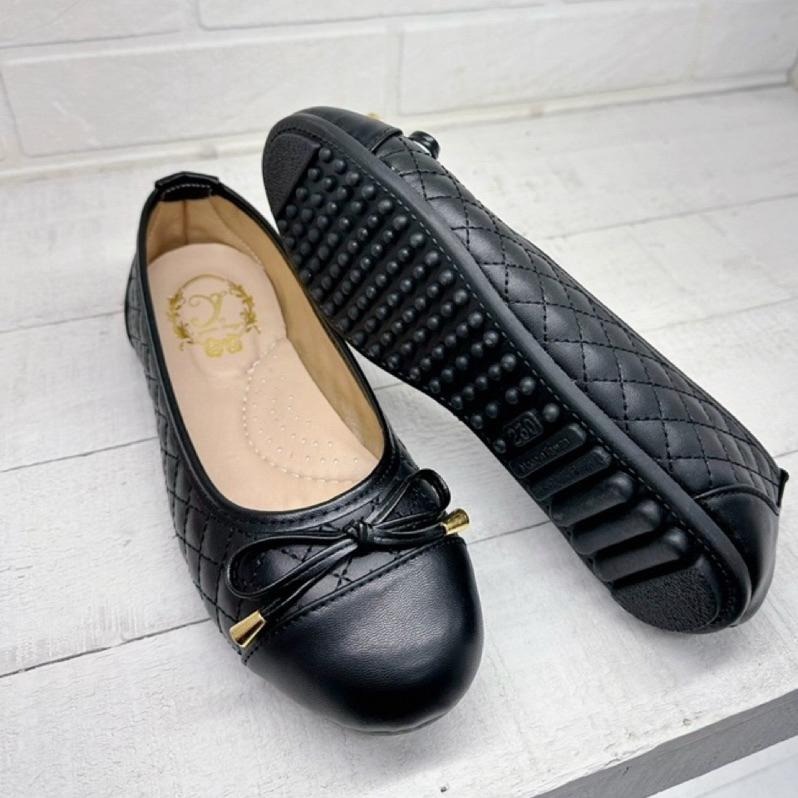 TATA【現貨➕預購】MITTD台灣製造 小香風百搭款娃娃鞋 格紋豆豆鞋 小蝴蝶結淑女鞋 乳膠軟底-細節圖4