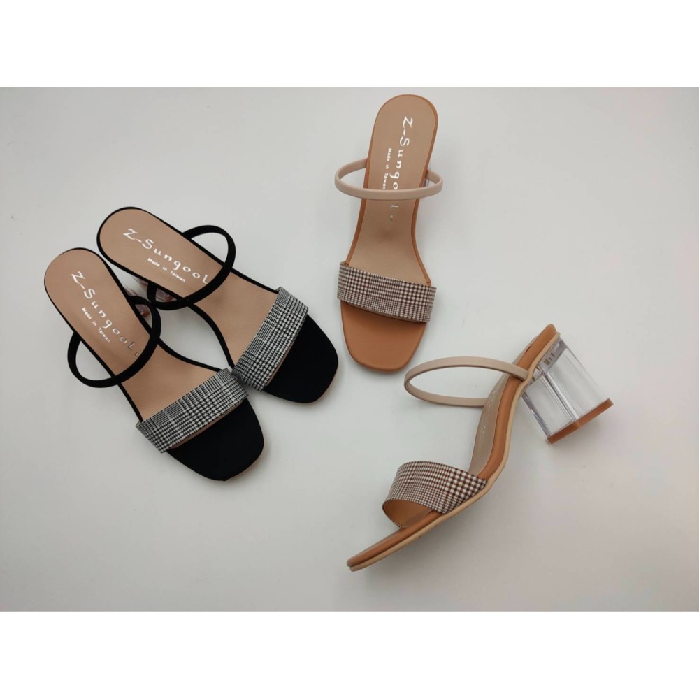 TATA【現貨➕預購】 MITSR台灣製 高跟拖鞋 透明跟拖鞋-細節圖2