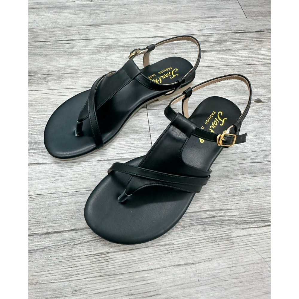 TATA【現貨➕預購】MITHJ 台灣製 夾腳平底涼鞋 金屬扣調節很OK 淑女涼拖鞋 休閒涼鞋 羅馬涼鞋 外出涼鞋-細節圖6