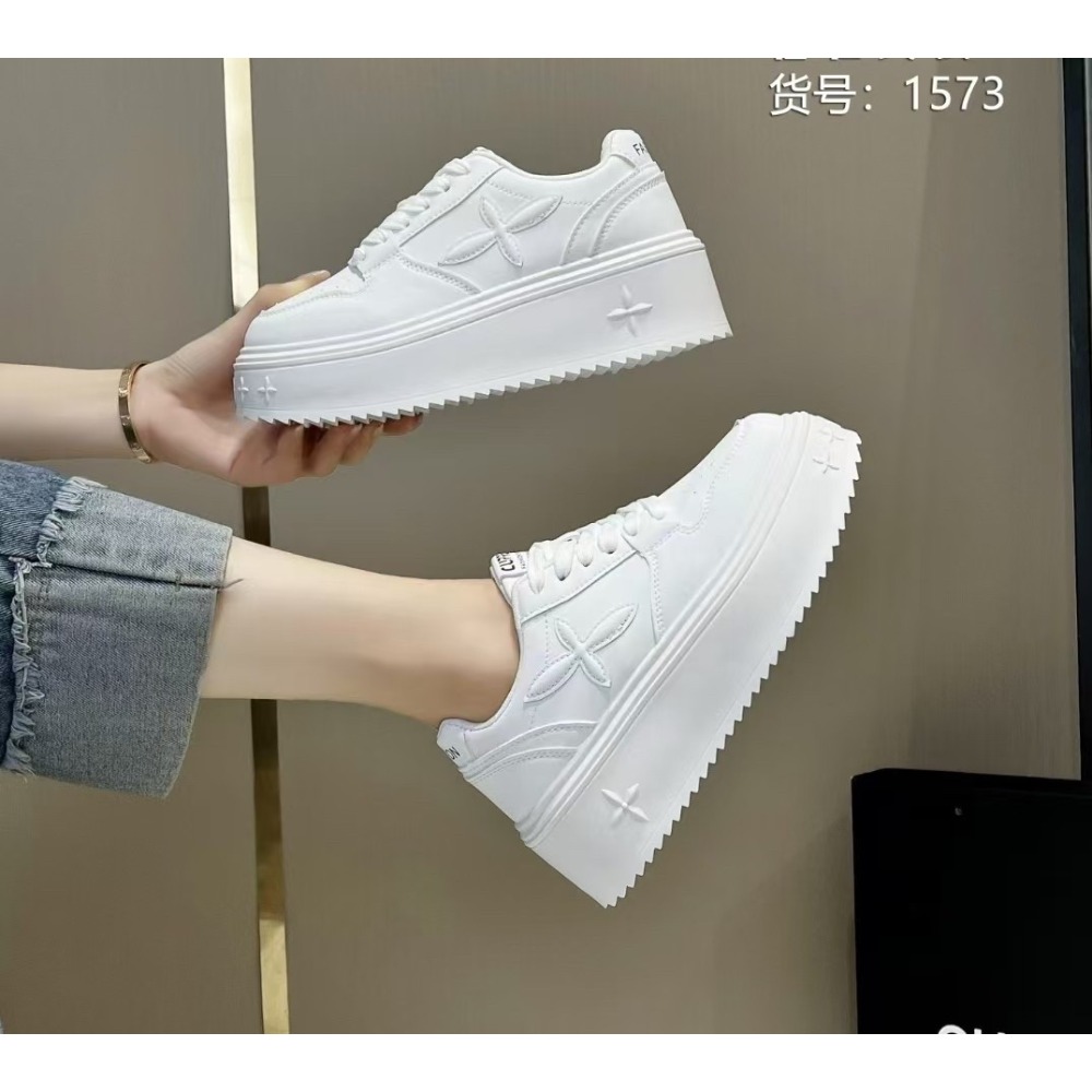 TATA【現貨➕預購】厚底小白鞋 增高板鞋 小個子必備單品 學生鞋 休閒外出鞋 好穿搭白鞋 怎麼搭都好看~~~-規格圖3