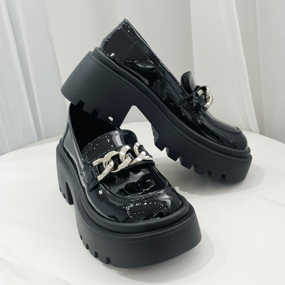 TATA【現貨➕預購】MITDS 台灣製造 厚底樂福鞋女鞋 休閒鞋女鞋 鞋帶全包鞋 厚底鞋 包頭鞋 學生鞋-細節圖3