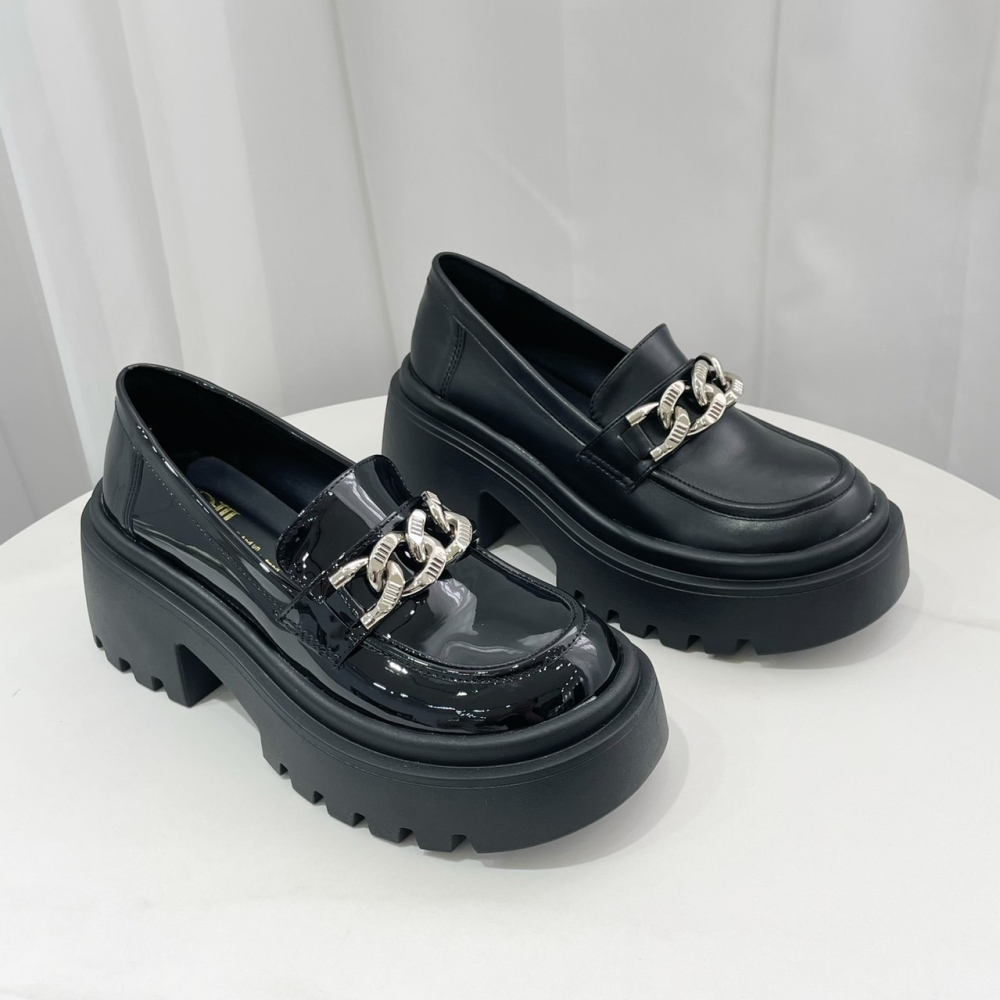 TATA【現貨➕預購】MITDS 台灣製造 厚底樂福鞋女鞋 休閒鞋女鞋 鞋帶全包鞋 厚底鞋 包頭鞋 學生鞋-細節圖7