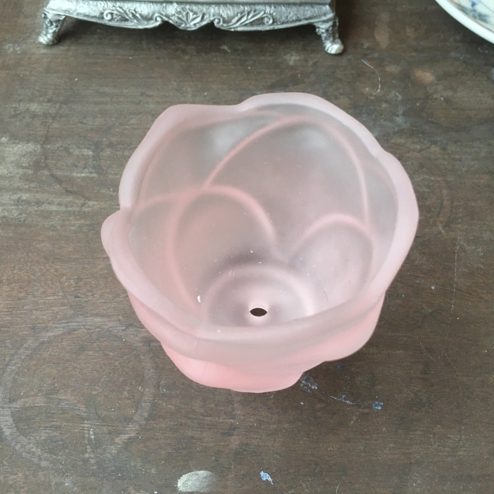 【Fuxuan.deco】單顆玫瑰玻罩︱為賣場純銅底座_雙朵玫瑰花燭台之玻罩零件︱也可單獨平放於平面當單顆燭杯使用-細節圖2