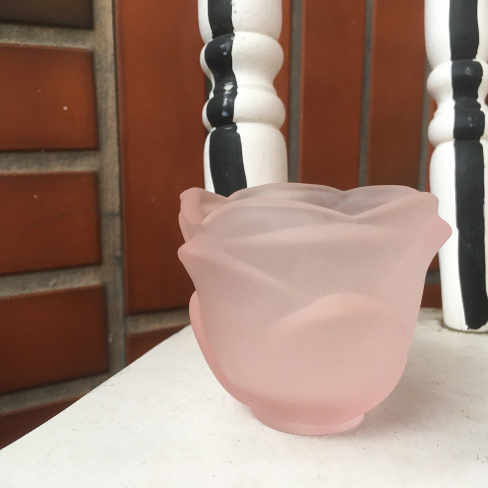 【Fuxuan.deco】單顆玫瑰玻罩︱為賣場純銅底座_雙朵玫瑰花燭台之玻罩零件︱也可單獨平放於平面當單顆燭杯使用-細節圖3