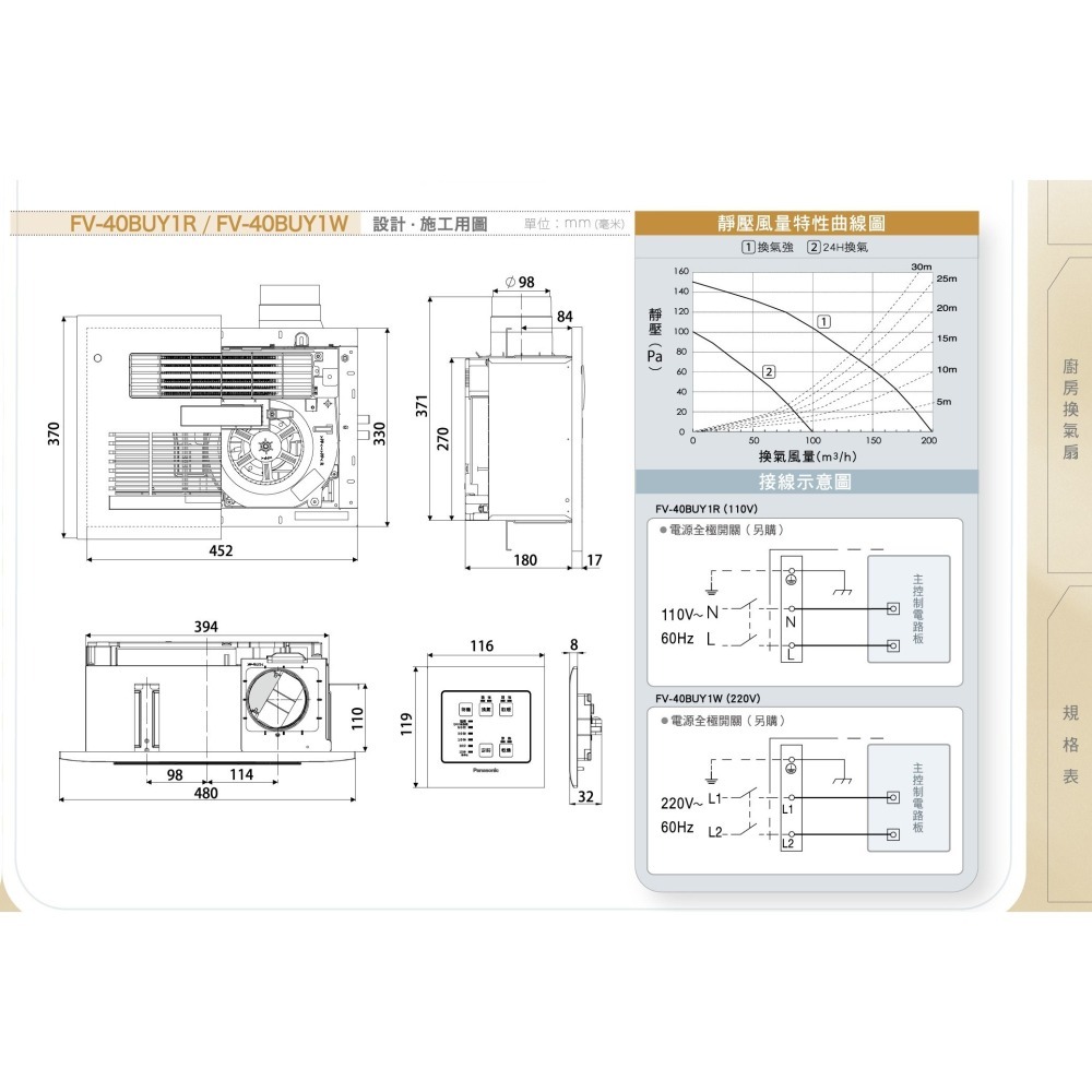 【國際牌Panasonic】浴室四合一暖風機 FV-40BUY1R.W 線控 110V/220V-細節圖4
