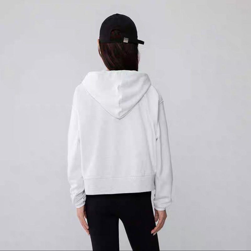 【WS】NIKE DRI FIT HOODIE 白 女款 短版 長袖 連帽 帽T DA6484-110-細節圖3