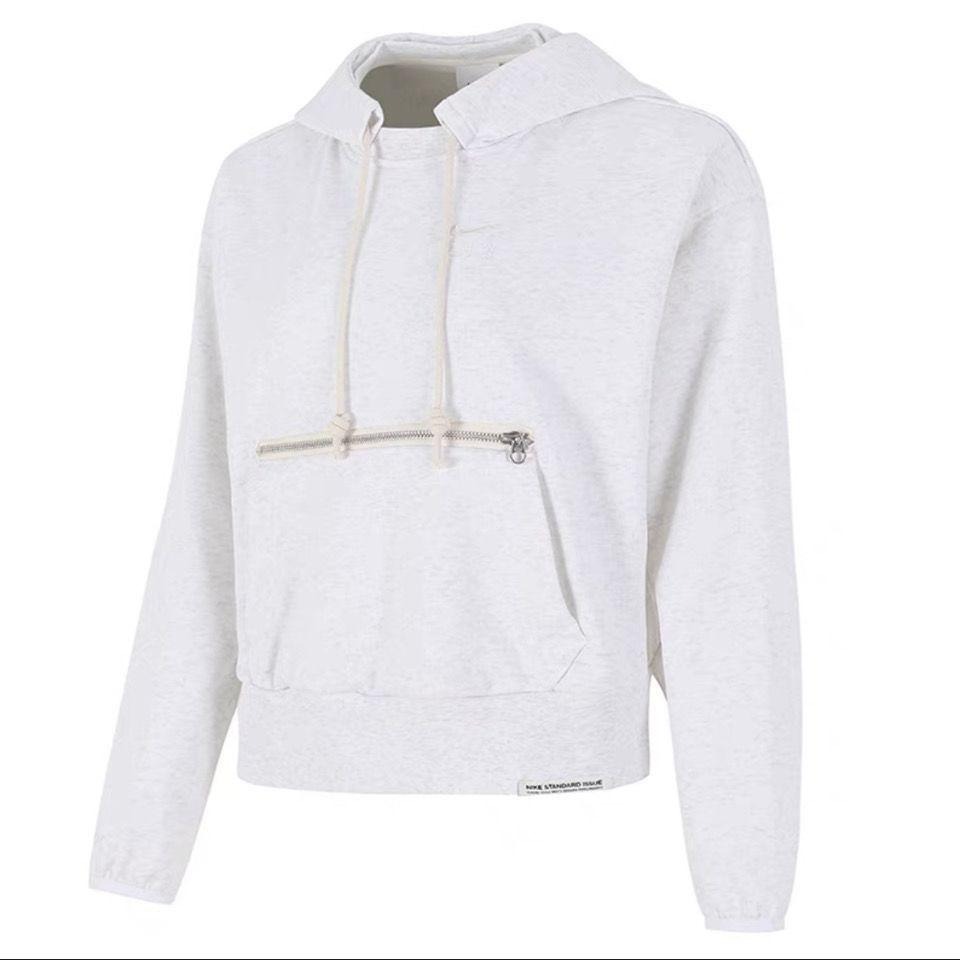 【WS】NIKE DRI FIT HOODIE 白 女款 短版 長袖 連帽 帽T DA6484-110-細節圖4