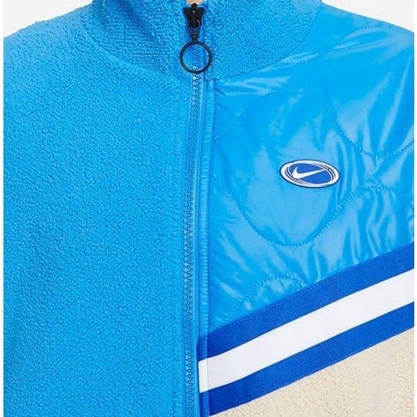 【WS】NIKE NSW 小LOGO 女款 復古 拼接 長袖 保暖 毛毛外套 運動 夾克 外套 FB1821-435-細節圖6