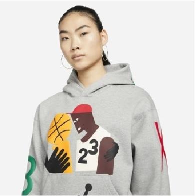 【WS】JORDAN x NINA CHANEL ABNEY HOODIE 灰 長袖 運動 帽T DO4159-063-細節圖5