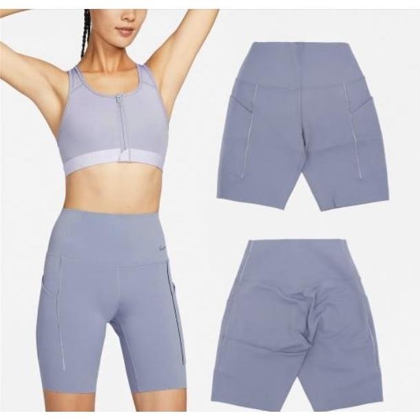 【WS】NIKE DF UNIVERSA HR 8IN 女款 重訓 緊身褲 高腰 單車褲 健身 DQ5995-493-細節圖6