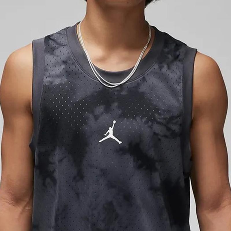 【WS】NIKE JORDAN 男款 黑迷彩 小LOGO 網眼 背心 球衣 DZ0568-022-細節圖2