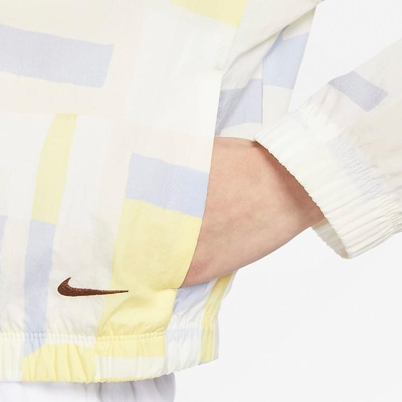 【WS】NIKE W NSW 女款 米藍黃 運動 健身 立領 薄外套 夾克 外套 FJ7711-133-細節圖6