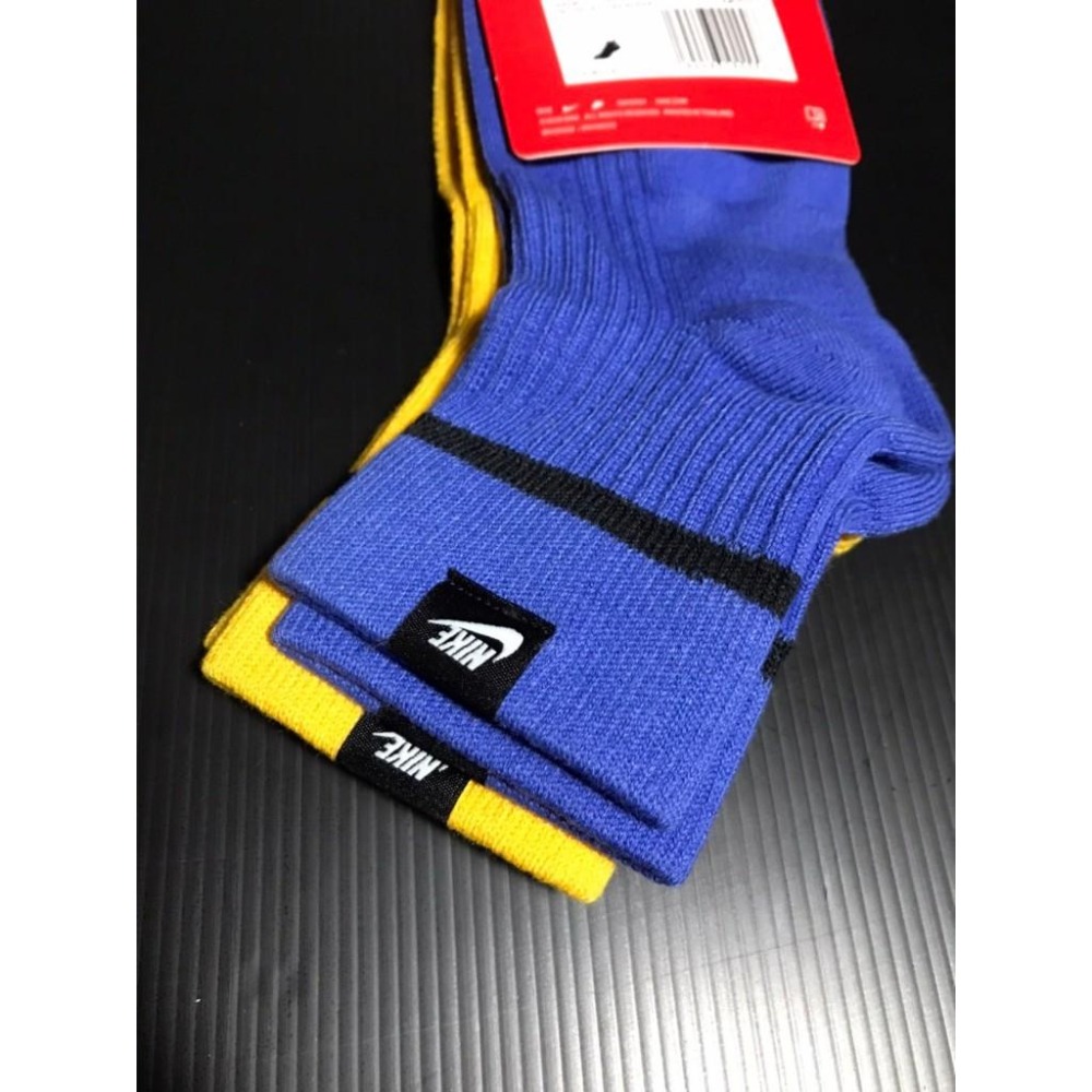 【WS】NIKE U SNKR SOX ESSENTIAL 藍黃 中筒襪 長襪 運動襪 襪子 SX7167-902-細節圖2