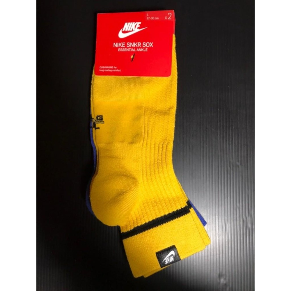 【WS】NIKE U SNKR SOX ESSENTIAL 藍黃 中筒襪 長襪 運動襪 襪子 SX7167-902-細節圖3