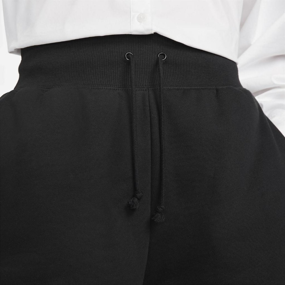 【WS】NIKE NSW PHOENIX 女款 高腰 黑 寬鬆 褲子 抽繩 開衩 短褲 DQ5718-010-細節圖6