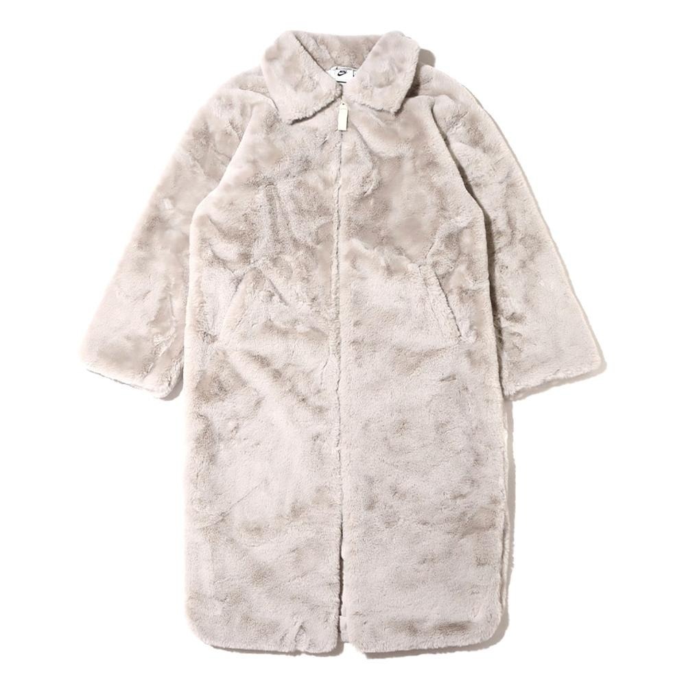 【WS】NIKE NSW FX FUR GFX AOP 大LOGO 女款 保暖 毛毛外套 長版外套 DQ6839-012-細節圖3