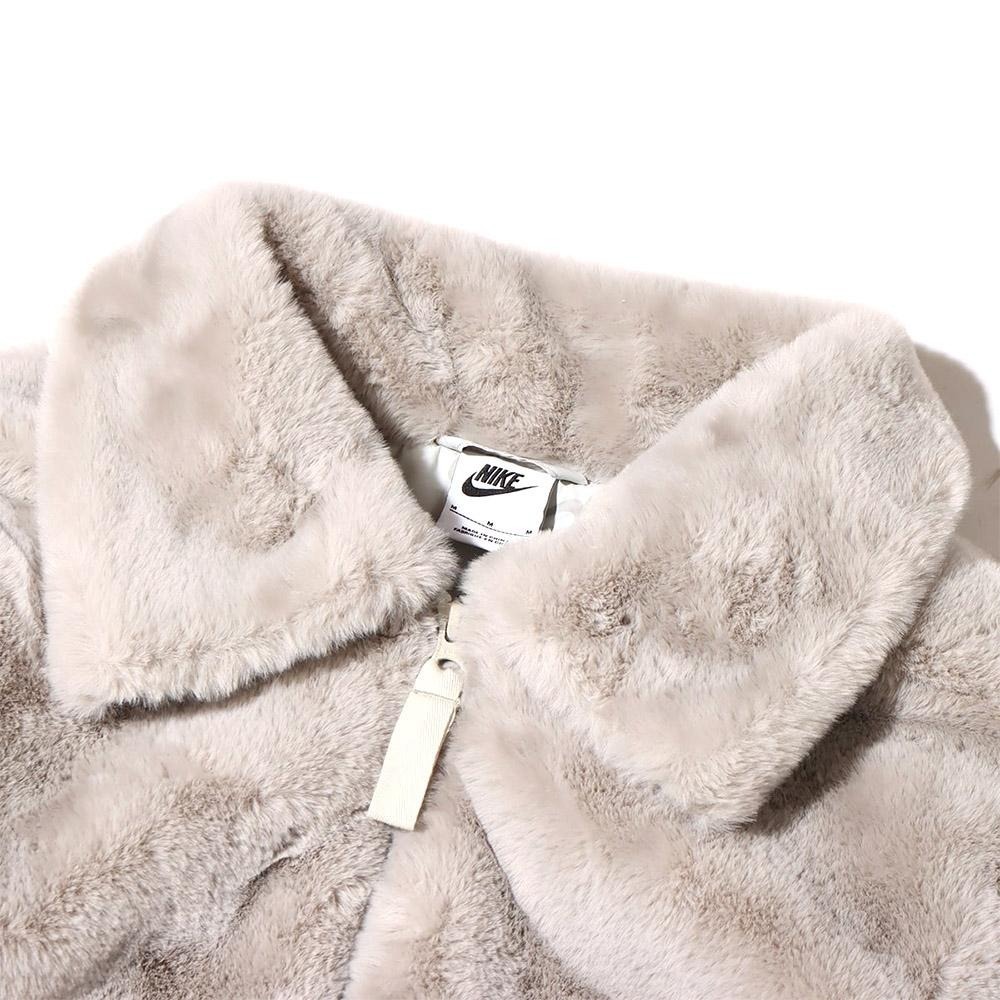 【WS】NIKE NSW FX FUR GFX AOP 大LOGO 女款 保暖 毛毛外套 長版外套 DQ6839-012-細節圖4