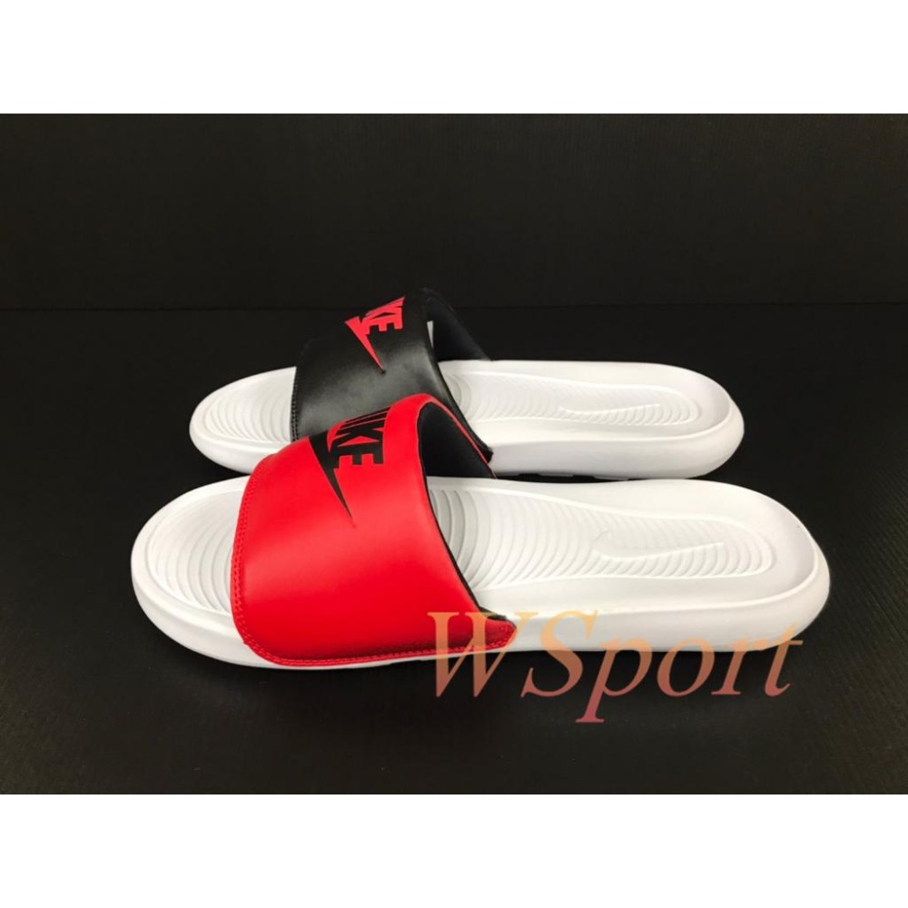 【WS】NIKE VICTORI ONE SLIDE 男款 黑紅黑白 撞色 運動 涼鞋 拖鞋 DD0234-600-細節圖2