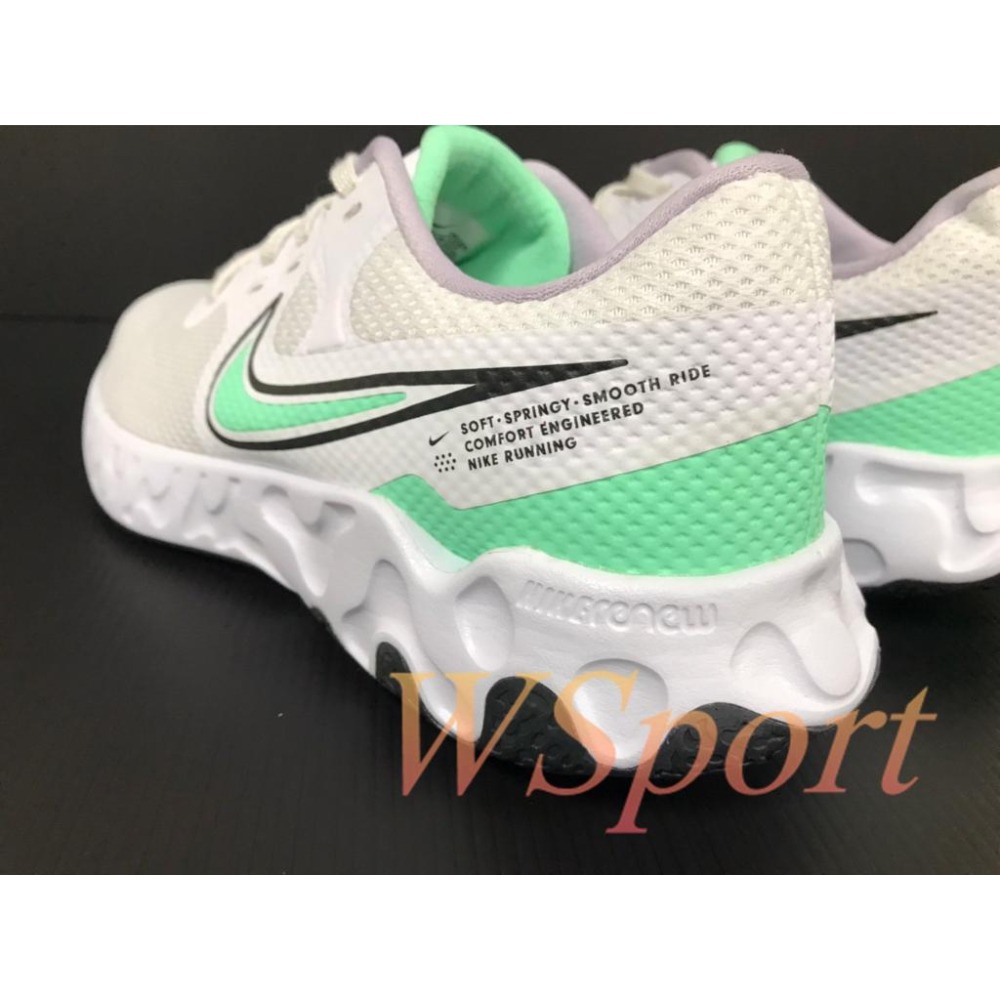【WS】NIKE W RENEW RIDE 2 白綠 輕量 緩震 女款 跑步鞋 慢跑鞋 CU3508-107-細節圖4