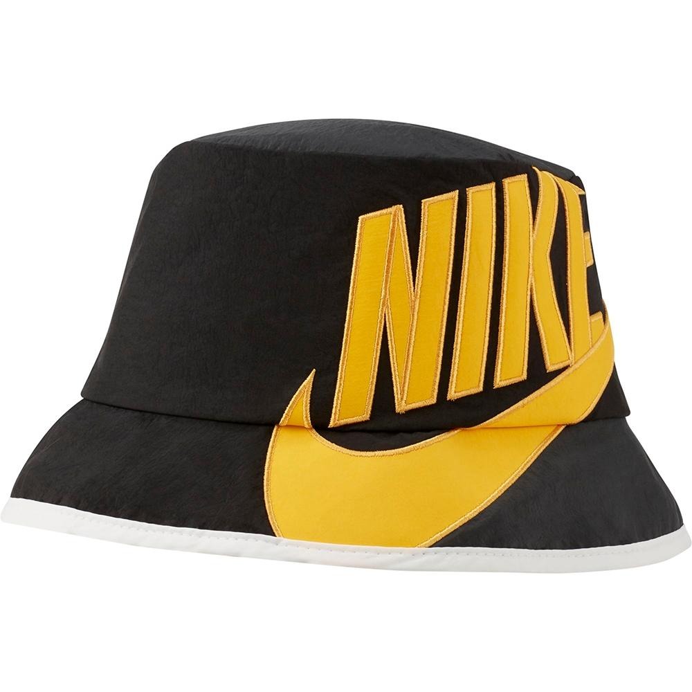 【WS】NIKE NSW 男女 黑黃 防曬 遮陽 帽子 老帽 運動帽 漁夫帽 DH2077-010-細節圖4