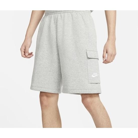 【WS】NIKE NSW CLUB 男款 運動 休閒 刺繡 LOGO 灰色 大口袋 短褲 棉褲 CZ9957-063-細節圖2