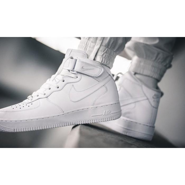 【WS】NIKE AIR FORCE 1 MID  AF1 白灰 基本款 低筒 運動 休閒 板鞋 CW2289-111-細節圖2