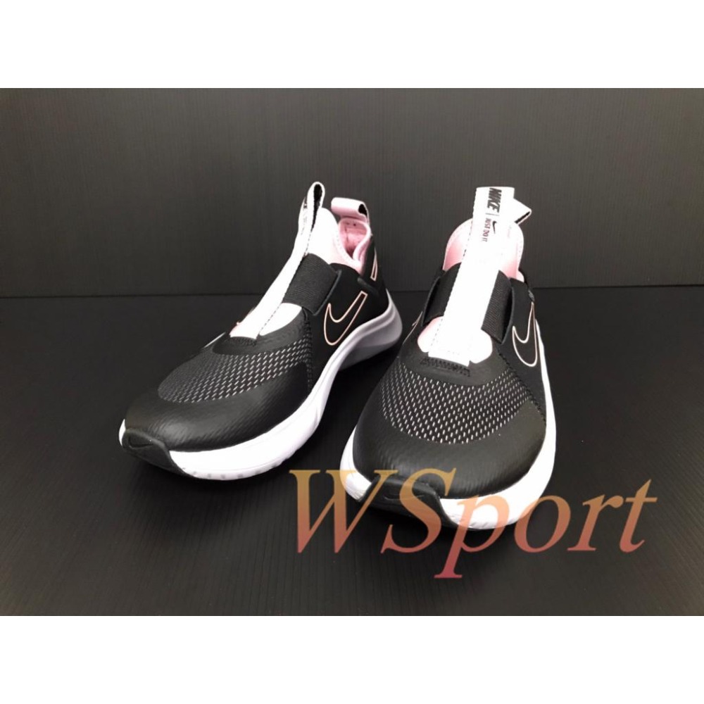 【WS】NIKE FLEX RUNNER GS 童鞋 輕量 透氣 緩震 黑粉 跑步鞋 運動 慢跑鞋 CW7415-002-細節圖2