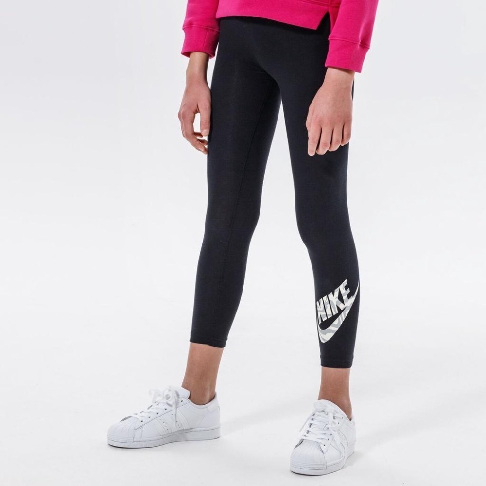 【WS】NIKE G LEGGING 童裝 女童 運動 跑步 內搭 黑 DC9761-010-細節圖2