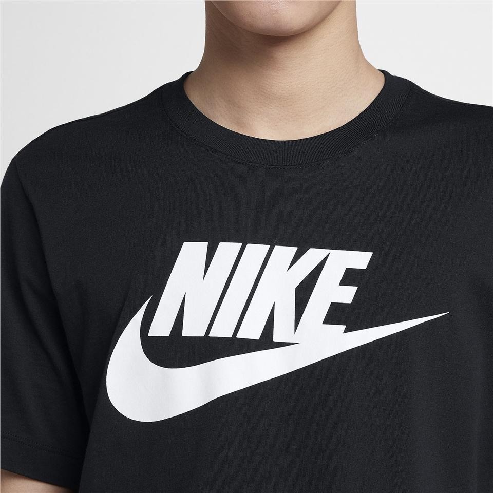 【WS】NIKE NSW TEE ICON 基本款 男款 黑白 運動 休閒 短袖 短T AR5005-010-細節圖3