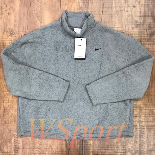 【WS】NIKE NSW TF COZY FL 女款 灰 運動 休閒 立領 搖粒絨 毛毛 外套 DD6488-073