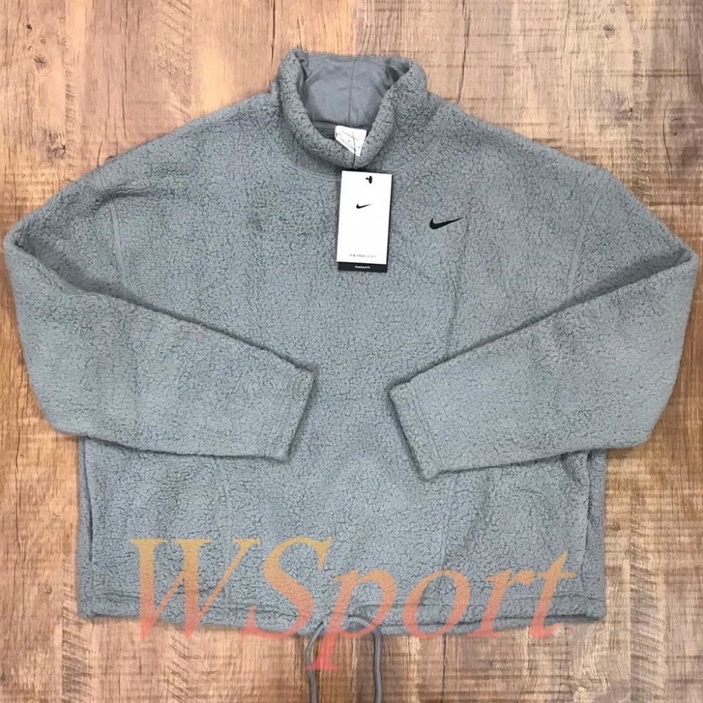 【WS】NIKE NSW TF COZY FL 女款 灰 運動 休閒 立領 搖粒絨 毛毛 外套 DD6488-073-細節圖5