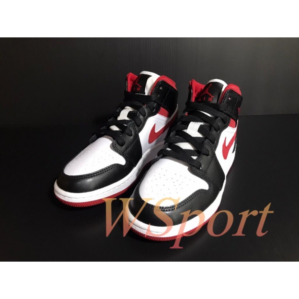 【WS】NIKE AIR JORDAN 1 MID BG 黑紅 大童 運動 休閒 籃球鞋 DJ4695-122-細節圖2