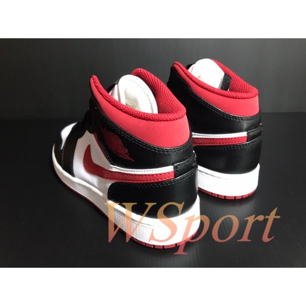 【WS】NIKE AIR JORDAN 1 MID BG 黑紅 大童 運動 休閒 籃球鞋 DJ4695-122-細節圖3