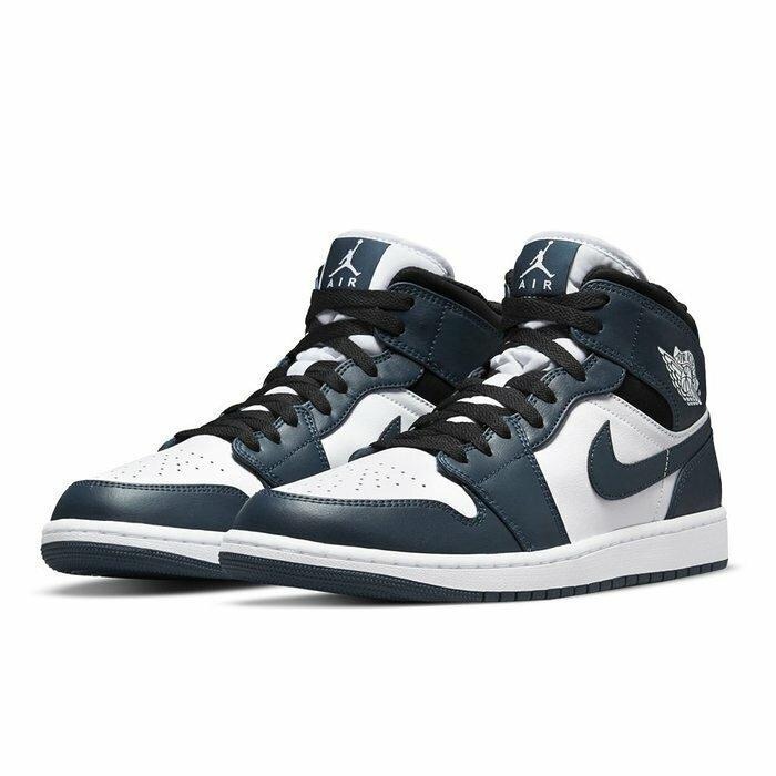 【WS】NIKE AIR JORDAN 1 MID ＇ARMORY NAVY＇ 男款 黑曜石 554724-411-細節圖5