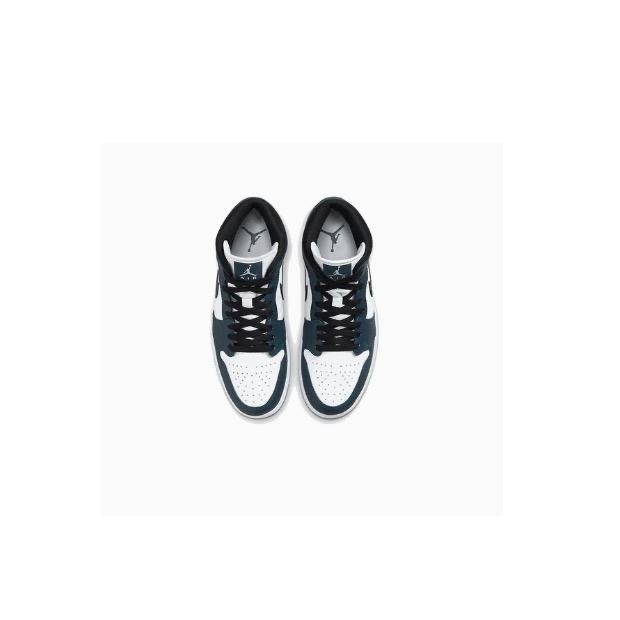 【WS】NIKE AIR JORDAN 1 MID ＇ARMORY NAVY＇ 男款 黑曜石 554724-411-細節圖7